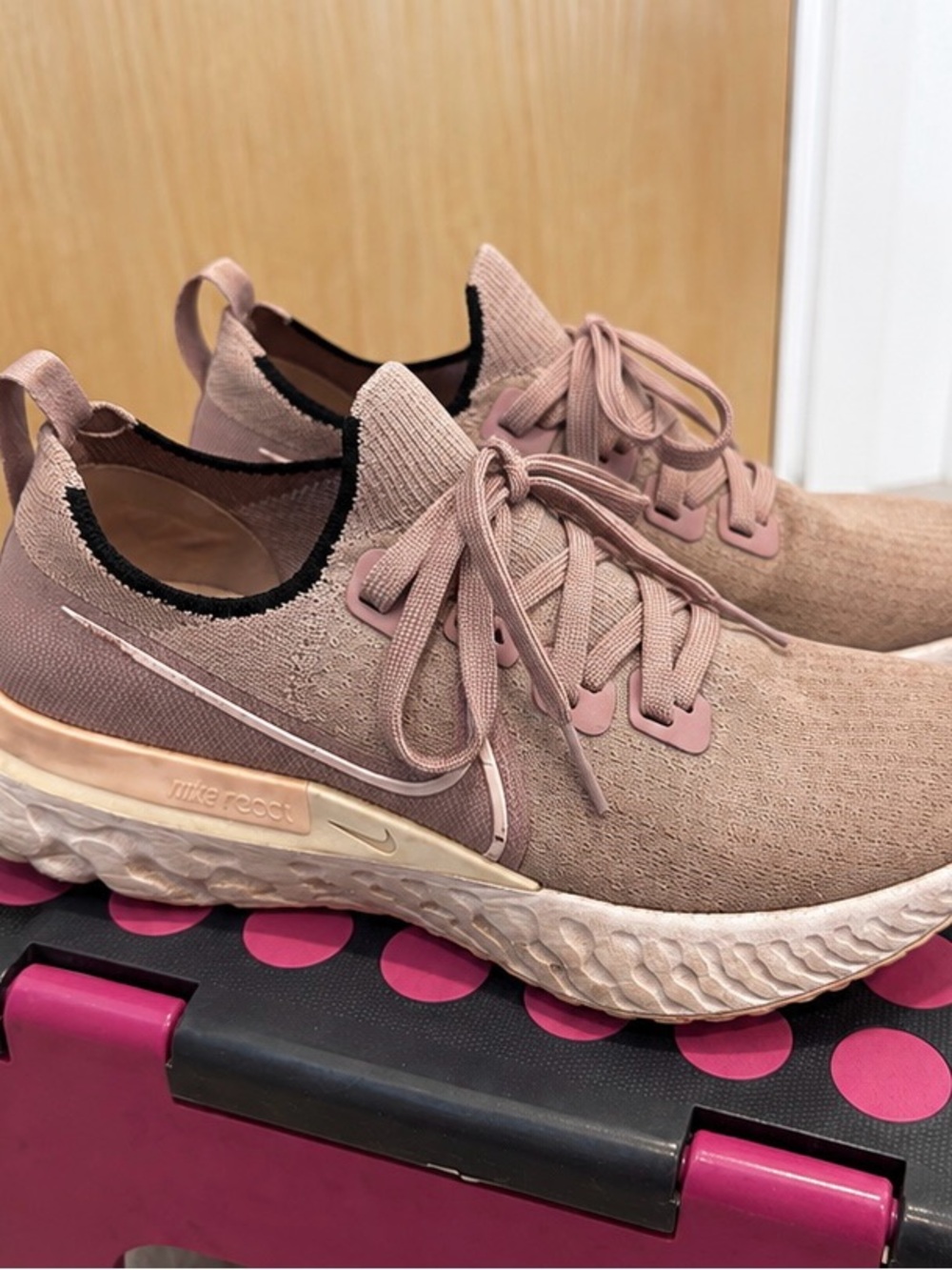 Nike React Women’s Running Shoes - Mauve/Pink US 6.5
